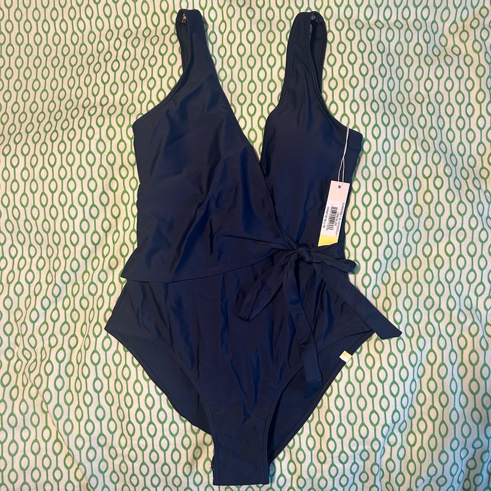 Summersalt Wrap Swimsuit, navy